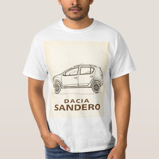 T-shirt Dacia Sandero : Simple, Smart, et Stylish (Devant)