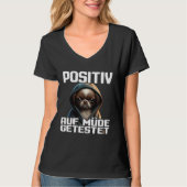 T-shirt Dackel Spruch Geschenk I Hund Positiv auf müde get (Devant)