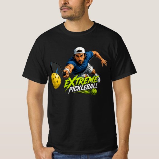 T-shirt d'action de plongée extrême de pickleball (Devant)