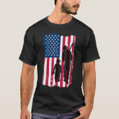 T-shirt Dad And Son Batter & Pitcher Baseball Player Ameri (Devant)