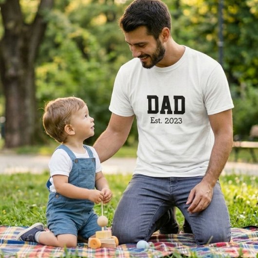 T-shirt Dad Established Bold Black White