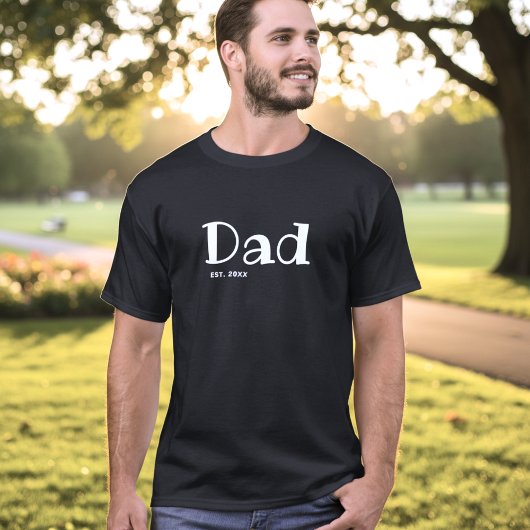 T-shirt Dad Established Minimal Black White