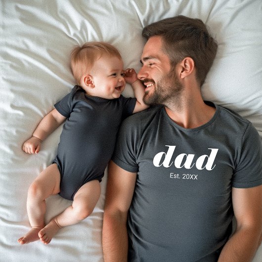 T-shirt Dad Established New Dad Gift