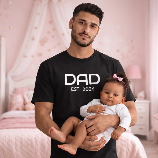 T-shirt Dad Established New Dad Gift