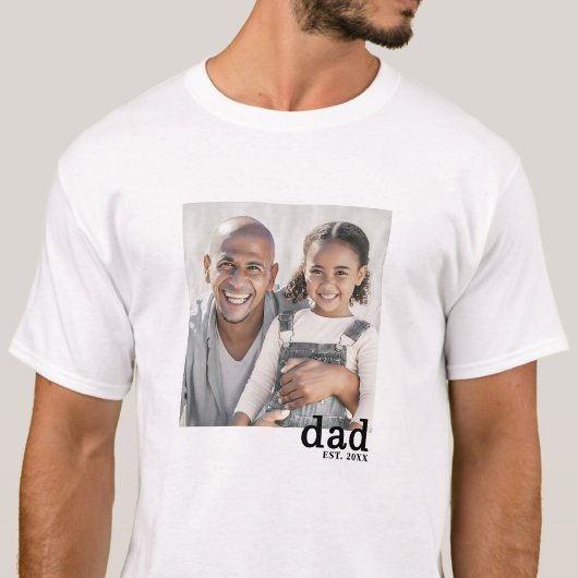 T-shirt Dad Established Personalized Photo