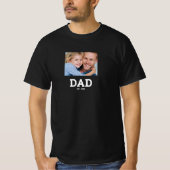 T-shirt Dad Established Photo Father's Day (Devant)