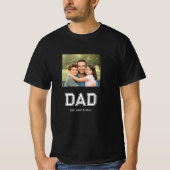 T-shirt Dad Established Photo Modern Typography Black (Devant)
