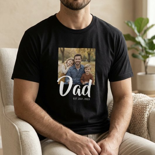 T-shirt Dad Established Script Photo