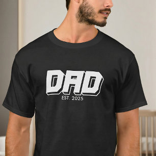 T-Shirt Dad Établit 2025 Typographie Gras