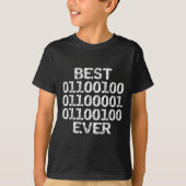 T-shirt Dad Ever In Binary Code Software Engineer Father G (Devant)