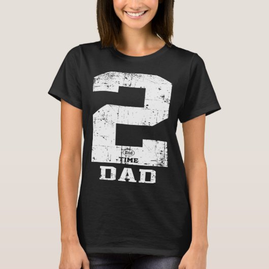 T-shirt Dad Expecting second time baby number 2 announceme (Devant)