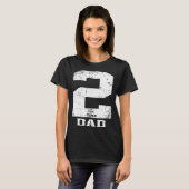 T-shirt Dad Expecting second time baby number 2 announceme (Devant entier)