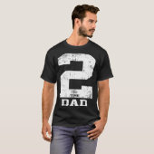 T-shirt Dad Expecting second time baby number 2 announceme (Devant entier)