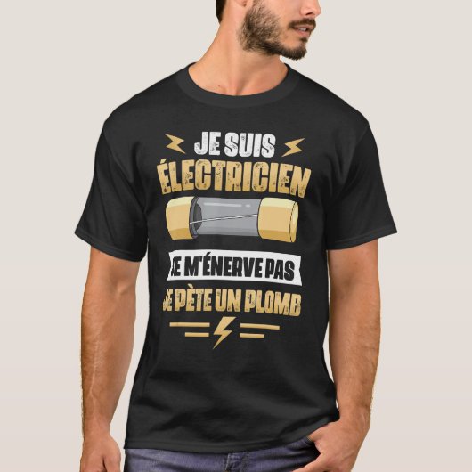 T-shirt Dad  Fathers Day Electrician  Idea (Devant)