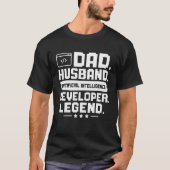 T-shirt Dad Husband Artificial Intelligence Developer Lege (Devant)