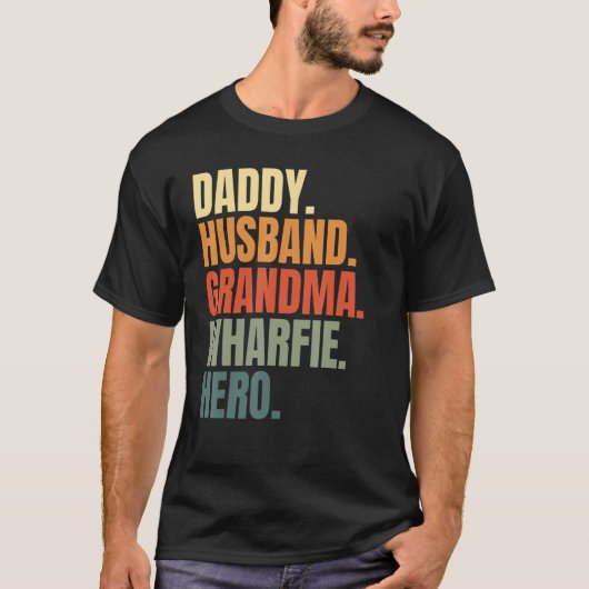 T-shirt Dad husband grandpa wharfie legend dockworker long (Devant)