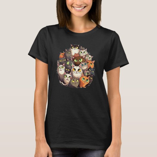 T-shirt Dad Joke What do you call a mountain of cats A me (Devant)