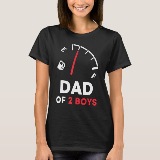 T-shirt Dad of 2 Boys Funny Gift from Son Father's Day 202 (Devant)