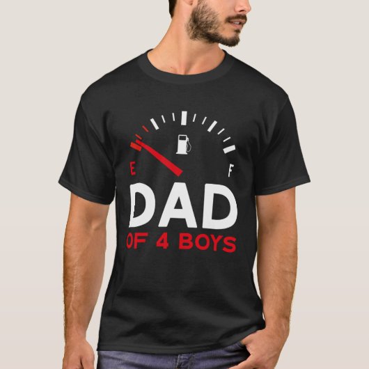 T-shirt Dad of 4 Boys Father s Day Dad (Devant)
