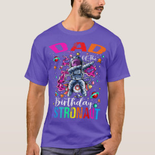 T-shirt Dad Of The Birthday Astronaut Boy Space Theme Kids