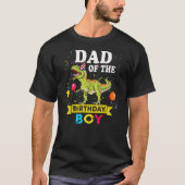 T-shirt Dad Of The Birthday Boy Dinosaur T-Rex Matching Fa (Devant)