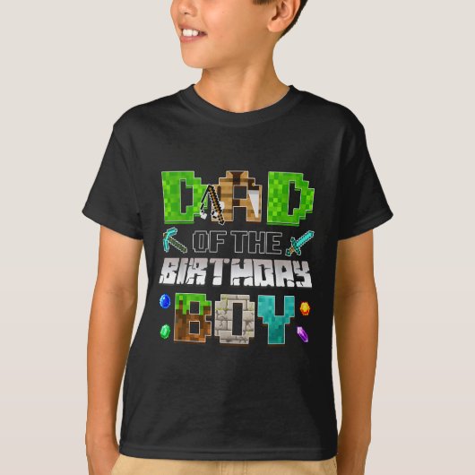 T-shirt Dad Of The Birthday Boy Funny Gaming Birthday Xel  (Devant)