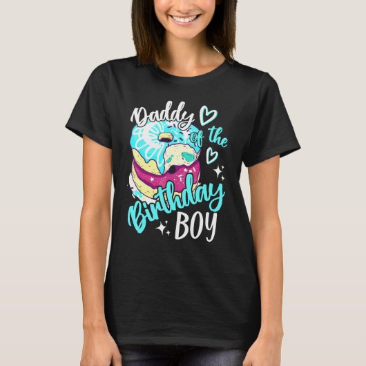 T-shirt Dad of The Birthday Boys Donut Birthday Party Them (Devant)