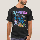T-shirt Dad Of The Birthday Girl Sea Fish Ocean Aquarium (Devant)