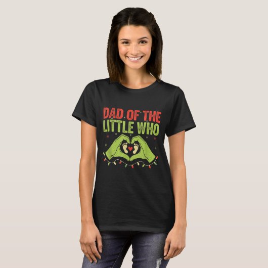 T-shirt Dad Of The Little Who Qoute Christmas Pregnancy An (Devant entier)