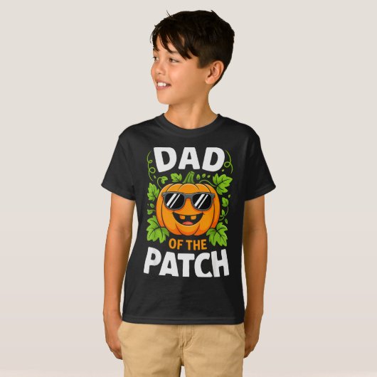 T-shirt Dad Of The Patch Shirt Halloween Men Daddy Pumpkin (Devant entier)
