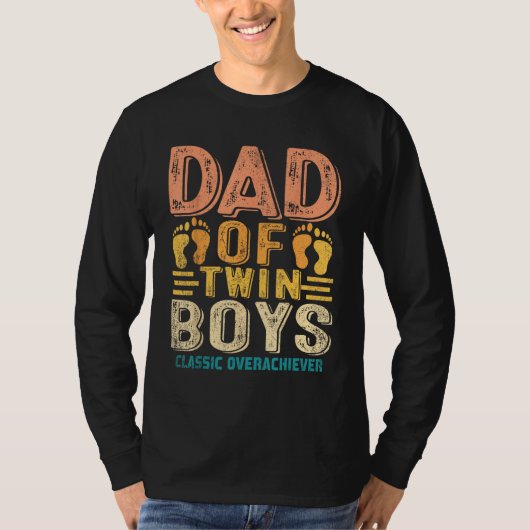 T-shirt Dad Of Twin Boys Twin Dad Father (Devant)