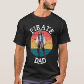 T-shirt DAD PIRATE PARTY SKULL (Devant)