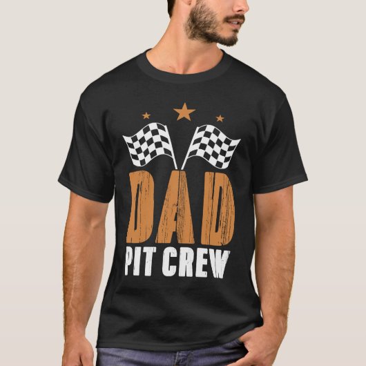 T-shirt Dad Pit Crew Wheel Tracks Race Brake Luxurious Rac (Devant)