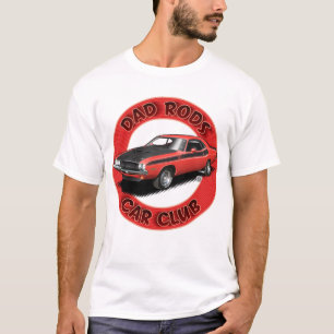 T-Shirt Dad Rods Car Club Red Challenger
