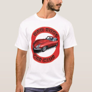 T-shirt Dad Rods Car Club Red Jag Car
