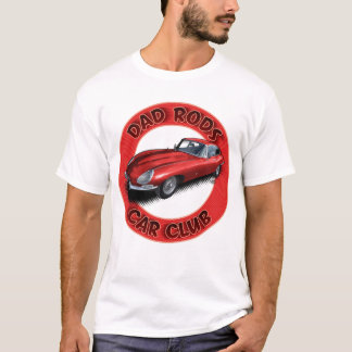 T-shirt Dad Rods Car Club Red Jag Car