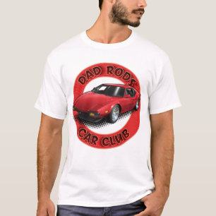 T-shirt Dad Rods Car Club Red Pantera Car