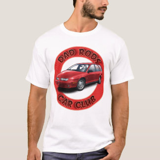 T-shirt Dad Rods Car Club Red Saturn Wagon Voiture