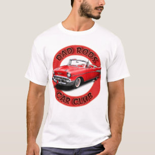 T-shirt Dad Rods Car Club Rouge Bel Air Cabriolet