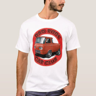 T-shirt Dad Rods Car Club Van rouge haut voiture