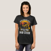 T-shirt Dad Skid Steer Operator Father Construction Heavy  (Devant entier)