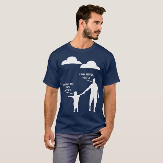 T-shirt Dad What Are Clouds Made Of Linux Servers Mostly (Devant entier)