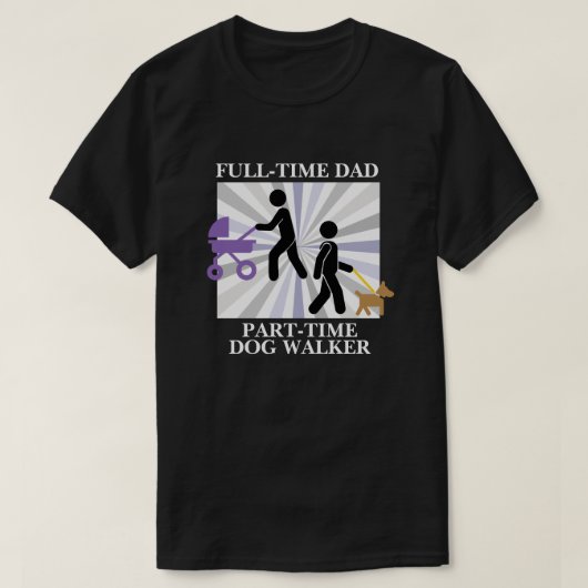 T-shirt Dad with Stroller & Dog - Multi-Tasking Dad Life (Design devant)