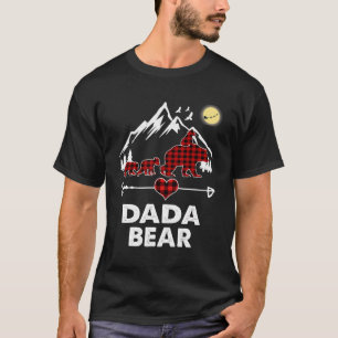 T-shirt Dada Bear Pajama de Noël Rouge Plaid Buffalo Famil