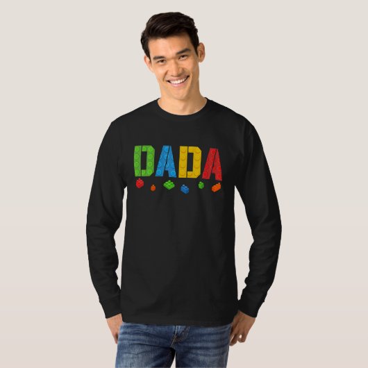 T-shirt Dada Blocks Master Builder Brick Builder Birthda (Devant entier)