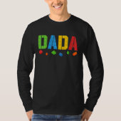 T-shirt Dada Blocks Master Builder Brick Builder Birthda (Devant)