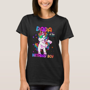 T-shirt Dada of the Birthday Boy Dabbing Unicorn Party 1