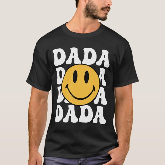 T-shirt Dada One Happy Dude Anniversaire Thème Famille Cor (Devant)