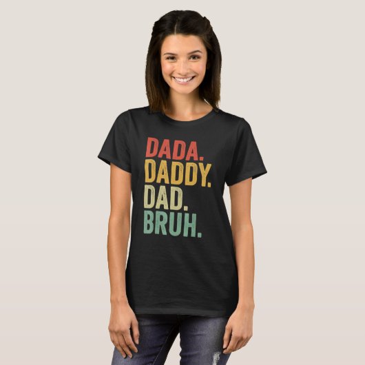 T-shirt Dada Papa Papa Bruh Qui Aime Du Fils Garçons Père (Devant entier)
