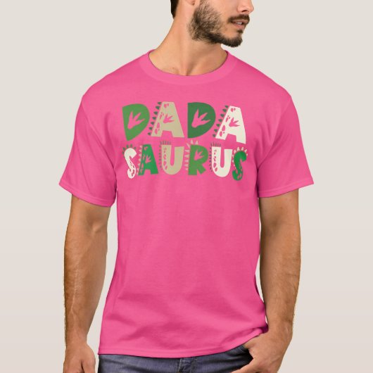 T-shirt Dada Saurus Correspondant Famille Anniversaire Din (Devant)